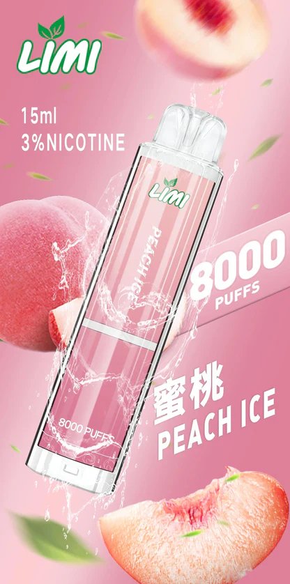 【LIMI】8000口拋棄式電子煙 吸氣即亮燈條 15ml 可充電 3%尼古丁鹽 冰爽水果口味 現貨秒發:圖片 12