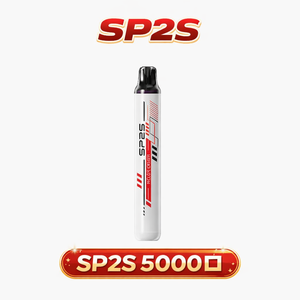 【SP2S】5000口拋棄式電子煙 真免充電 5ml 3%尼古丁鹽 Mesh霧化 冰感水果系列 現貨秒發